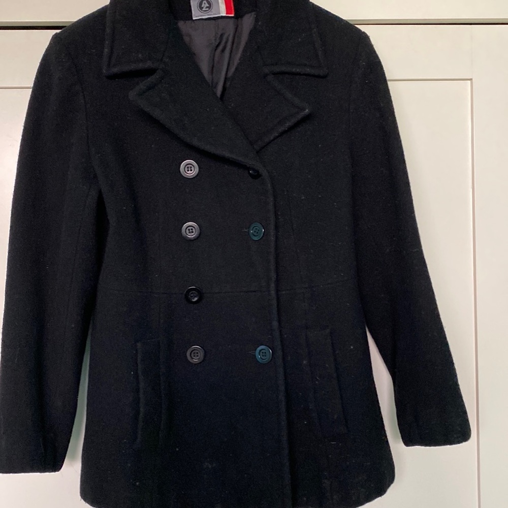 Black pea coat